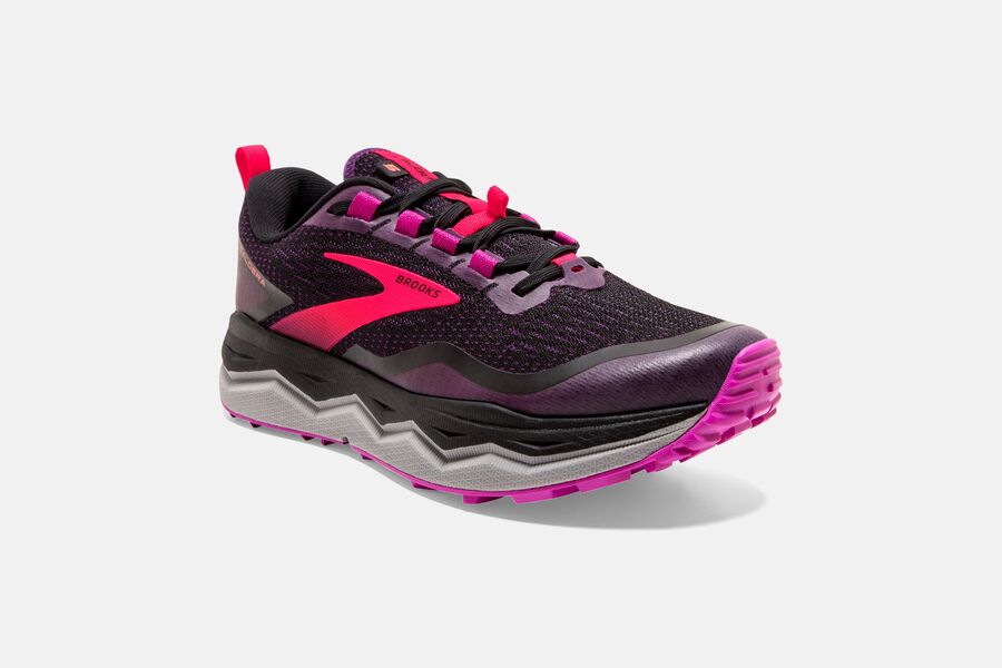 Brooks Israel Caldera 5 Trail Running Shoes Womens - Black/Red - UFA-431905